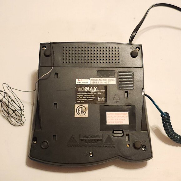 Telephone Alarm Clock AM/FM Radio Translucent Blue Tested Digital Telemax 2000 - Picture 2 of 7